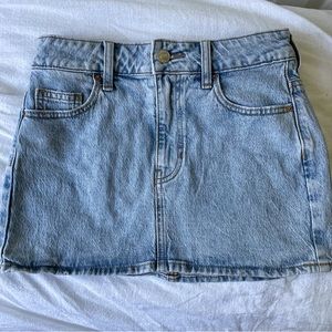 Pacsun Light Blue Stretch Mid Rise Denim Skirt size 23